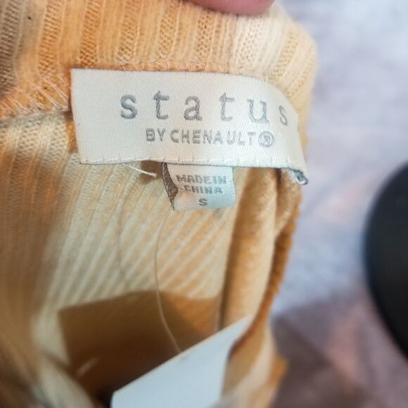 Status Pink & Tan Puff Sleave Pullover Size Small - Picture 5 of 5